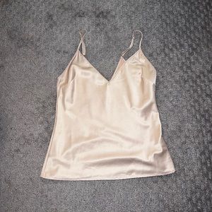 Zara Silk Champagne Cami, Size Small